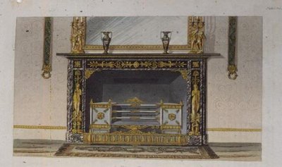 A Fire Place, plate 183 from Ackermann